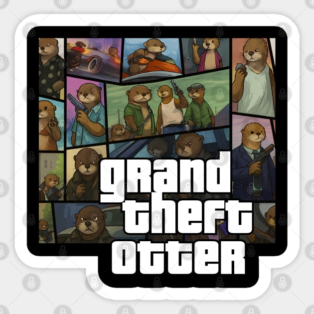 GT Otter Sticker by Low Life Shirts